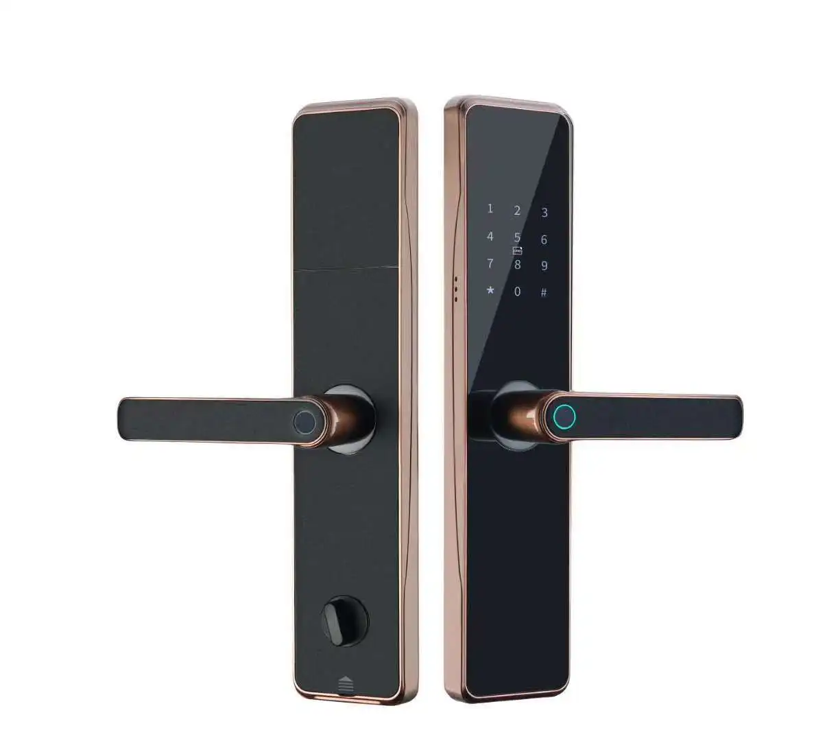 

Hot sale aluminium alloy electronic smart home fingerprint password door lock