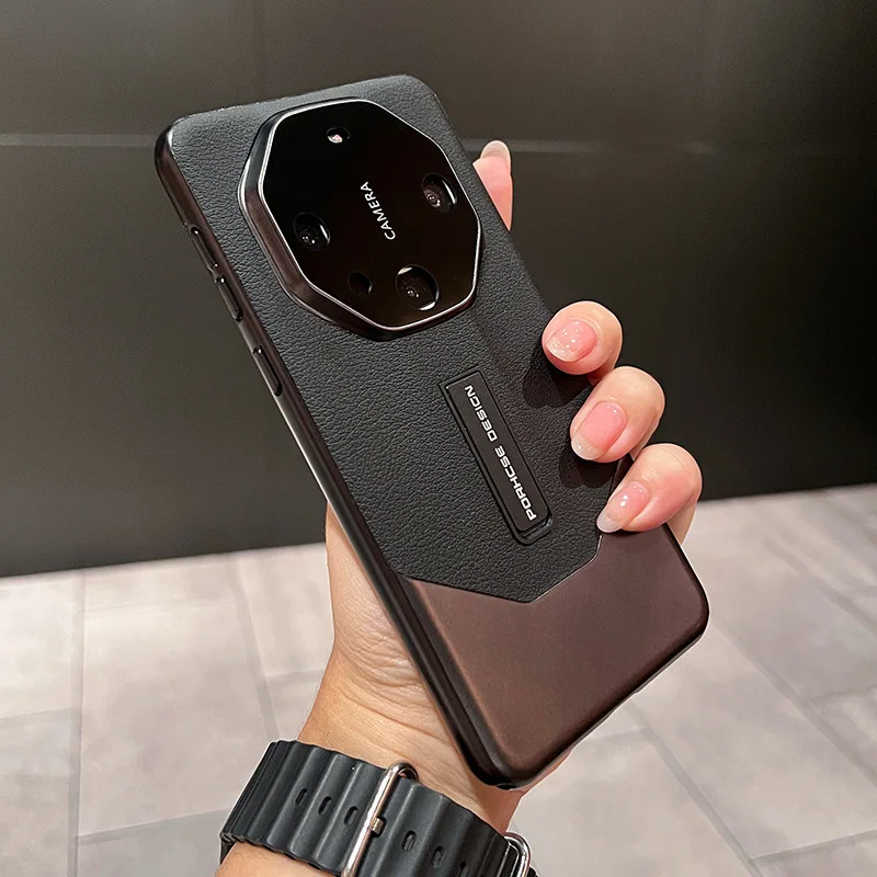 Invisible Bracket Suitable for Huawei Mate60Pro Mobile Phone Case with Glass Film, Protective Cover, Suitable for Mate 50 40 30