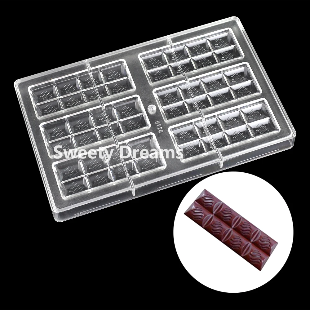 

Polycarbonate Chocolate Bar Mold Cake Sweets Belgian Candy Bar Mould Baking Candy Mould Bonbon Confectionery Tool Bakeware