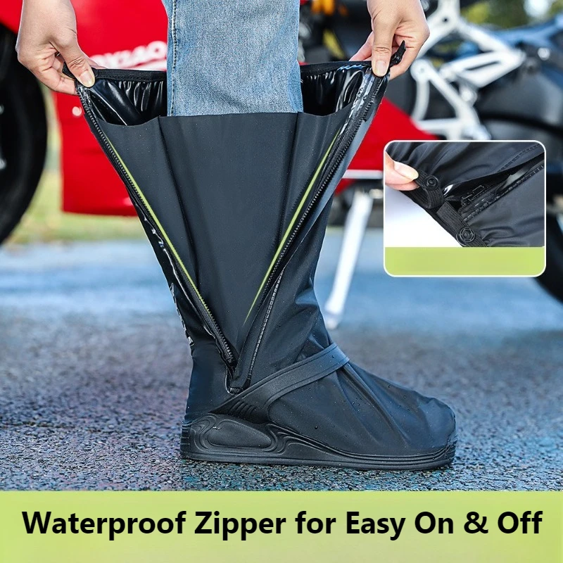 Waterproof Rain Boots - Slip-Resistant Thickened Overshoes for Cycling & Outdoor, Unisex All-Weather Protection Against Sand