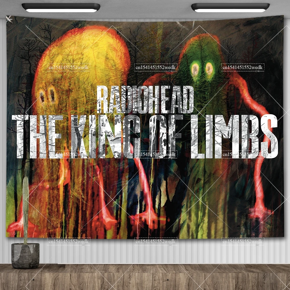 Radioheads Music Art Wall Hanging Tapestry Wallpaper Scandinavian Rock Band Tapestry Headboard Aesthetic Room Decoration Posters tapestry decor