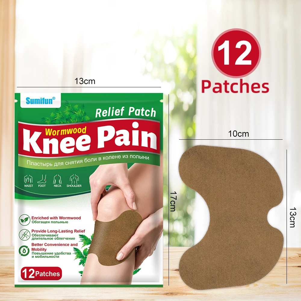 12Pcs Sumifun Knee Pain Relief Patch Treat Synovitis Meniscus Ache Sticker Rheumatoid Arthritis Joint Muscle Painkiller Plaster