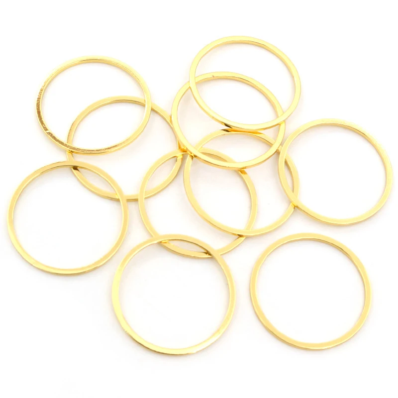 Earring Findings 20pcs 15/20/25/30/35/40mm 316 Stainless Steel Gold Plated Big Circle Ear Wire Hoops Pendant DIY Jewelry