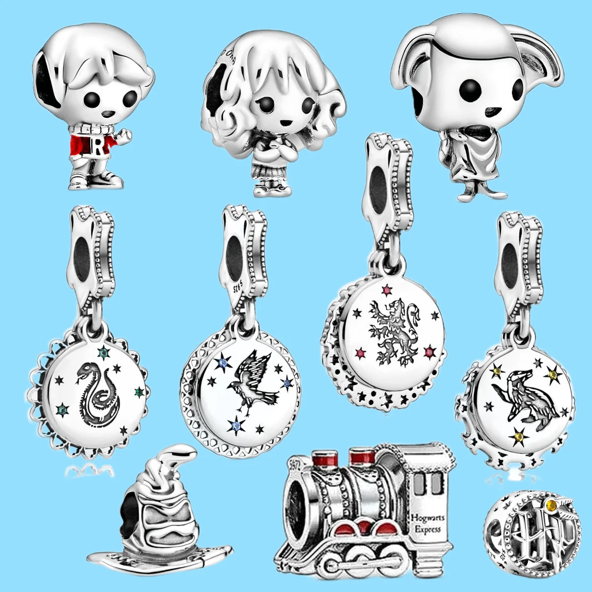

New Sterling Silver Motorcycle Character Beads Eagle Snake Pendant Suitable for Pandora Bracelet DIY Women’s Jewelry Bracelet