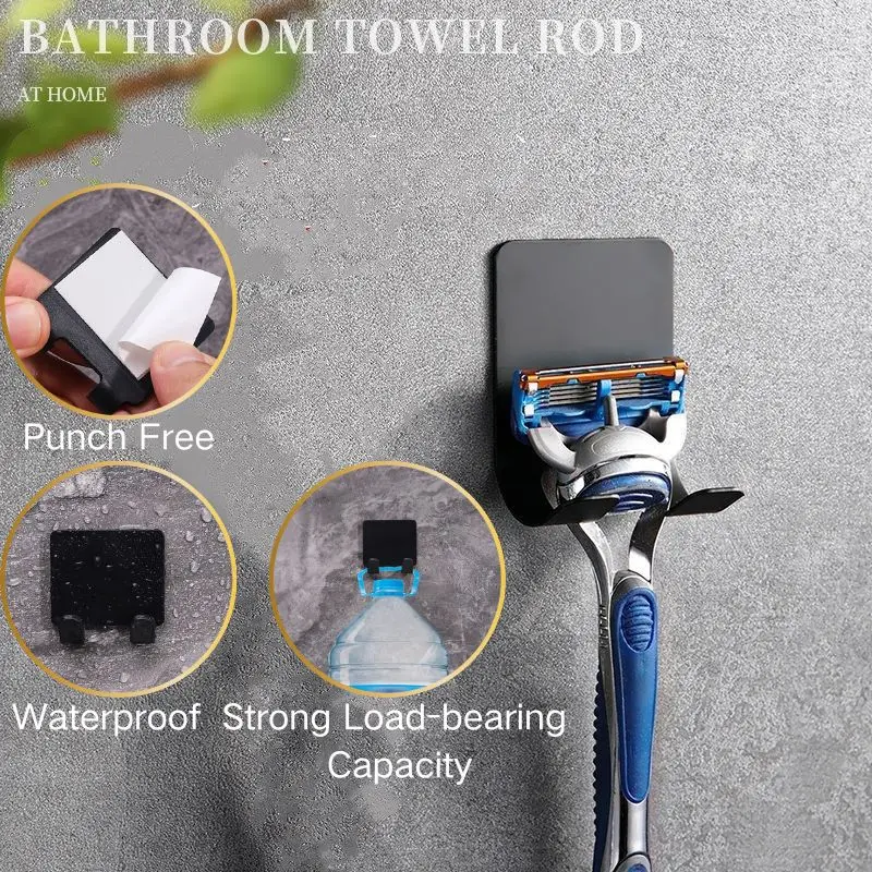 2/4pcs razor holder ABS plastic men shaving shaver razor stand shelf shaving storage rack bathroom hook organizer