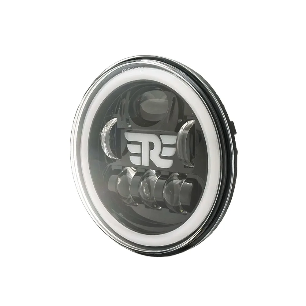 Motorcycle Headlight 7 inch LED Halo DRL Lamp for Royal Enfield Himalayan 400 411 650 350 Cafe Racer
