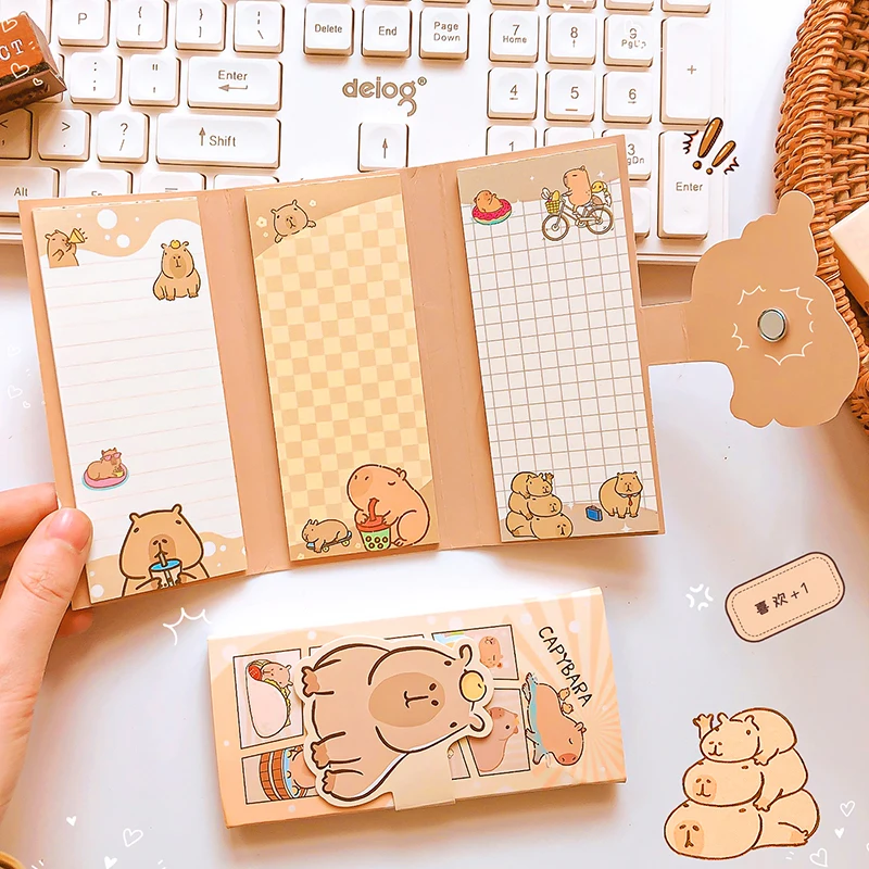 Carnet De Poche Mignon Capybara - Mini Bloc-notes Jouet Gachapon Pour école, Bureau, Voyage, Idée Cadeau Amusante