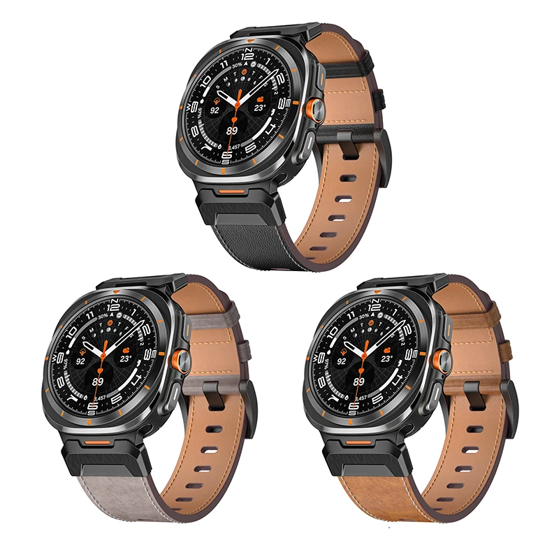 Premium Leather Watch Strap - Elegant Smartwatch Bracelet Accessory