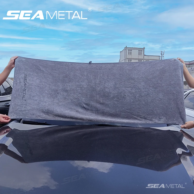 SEAMETAL 160X60CM Microfiber Car Wash Towel Thicken Towels Car Double-Sided Soft Cloth Auto Detailing Care Washing Drying Rags BEST SELLERS