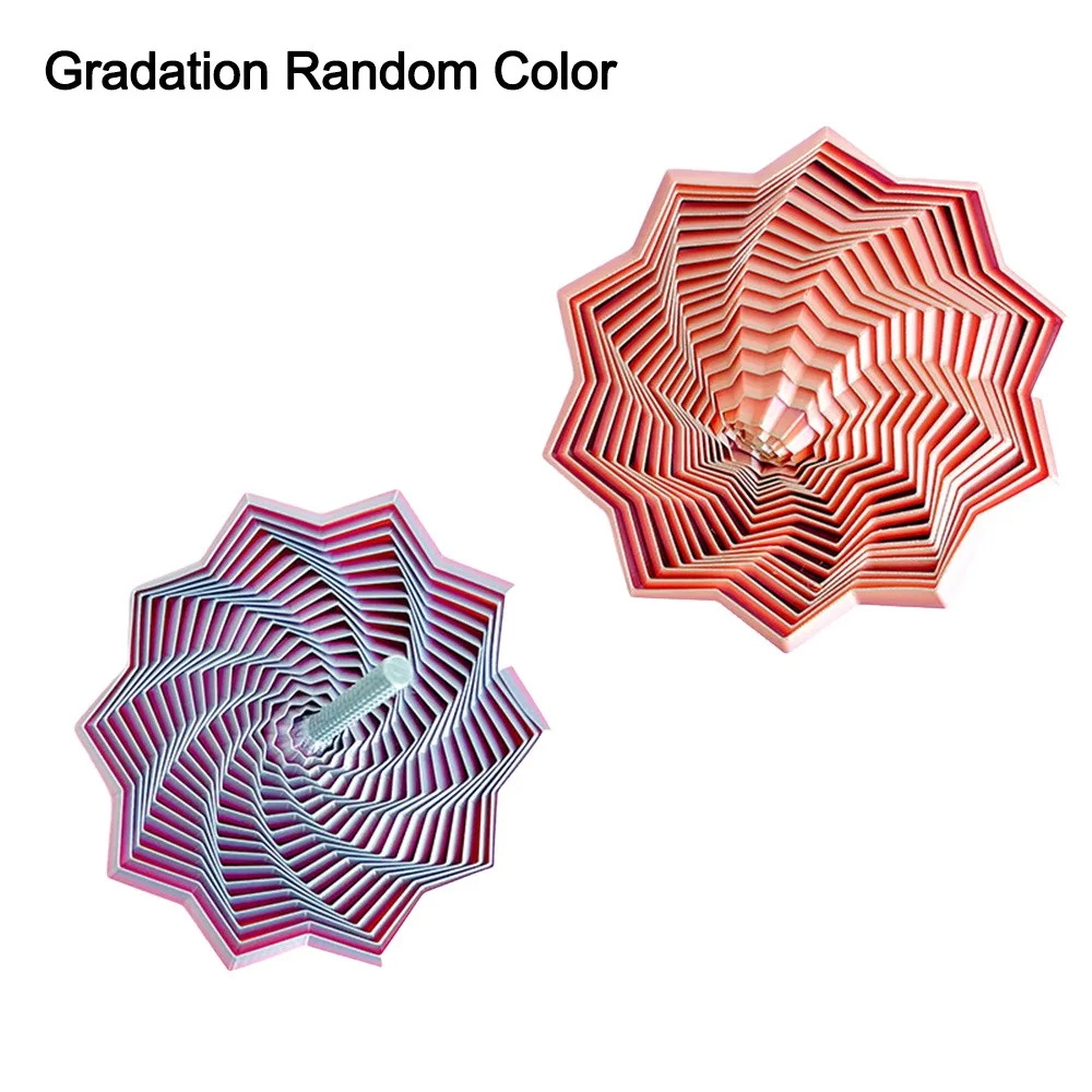 PLA Genişletilmiş Duyusal Dönen Yıldız Oyuncak, Saplı Dönen Spiral Stres Giderici Oyuncak, 3D Baskılı Fraktal Altıgen Oyuncak