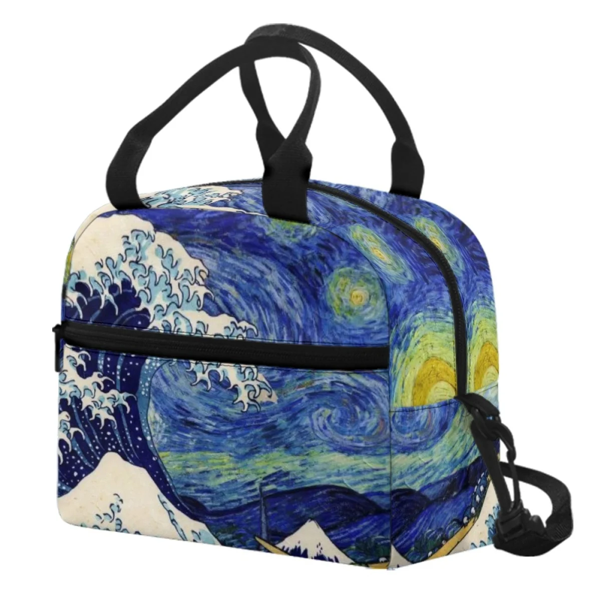 

Coloranimal Abstract Oil Painting Customized Dirty Resistant Food Fresh Cooler Bags Student Warm Bento Box Zippper Lunch Bags