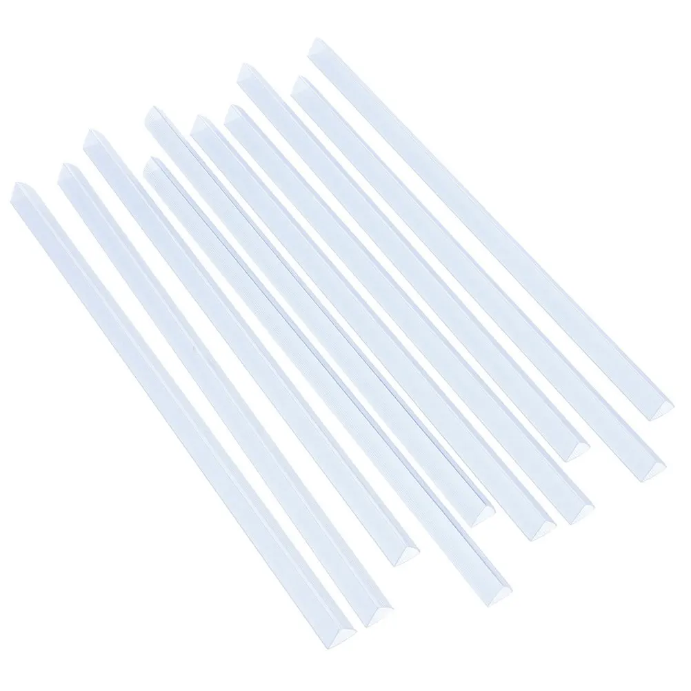 10Pcs 투명 풀로드 바인더 링 슬라이드 그립 바인딩 바(느슨한 보고서 문서용) 사무실 학교 가정용