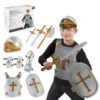 Medieval Knight Armor Kit Kids Pretend Armor Toys Knight Gear In Shining Armor Children Cosplay Costume Accessories 1