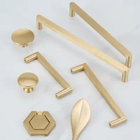 Poignées d'armoire en laiton massif, boutons de tiroir, poignées de placard en or, poignées de porte de garde-robe, poignées de meubles, accessoires de cuisine 1