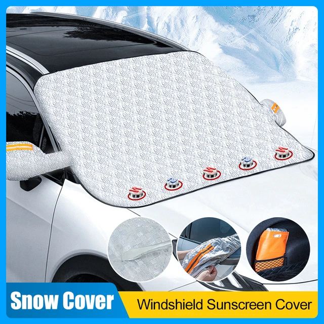 Extra Large Car Snow Cover Front Windshield Sunshade Thickened Snow Shield  Car Coat Cover Anti-ice Front Windscreen Protector - AliExpress