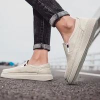 2025 Men's Casual Shoes High Quality Fashion Flats Genuine Leather Men Daily Round Toe Skateboarding Shoes Man Big Size 37-47 1