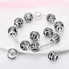 Original 925 Silver Twelve Constellations Leo Aries Virgo Round Charms Beads Fit Qikaola Bracelets DIY Birthday Jewelry Gifts 2