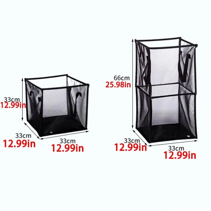 Laundry Bags Hamper Bag with Handles,Portable &Collapsible Dirty Clothes Mesh Basket Foldable for Washing Storage,  Room 6
