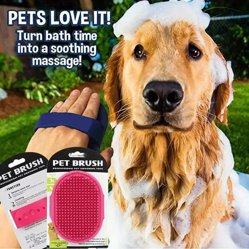 Pet Washing Gloves Silicone Dog Cat Bath Brush Comb Rubber Hair Grooming Massaging Kitchen Cleaning pet washing gloves