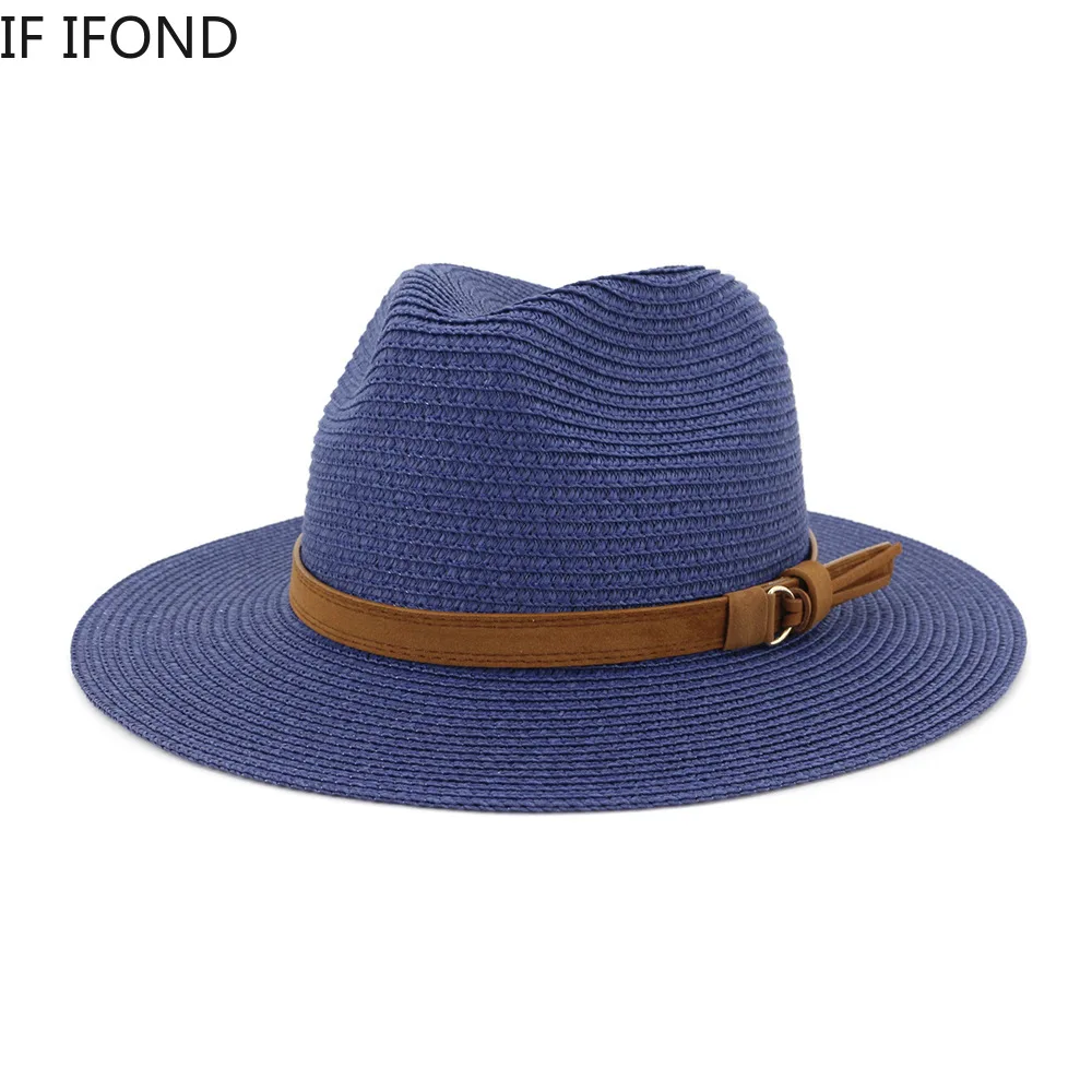 59-60CM Panama Hat Summer Sun Hats for Women Man Outdoor Beach Straw UV Protection Cap sun hat sun protection hat