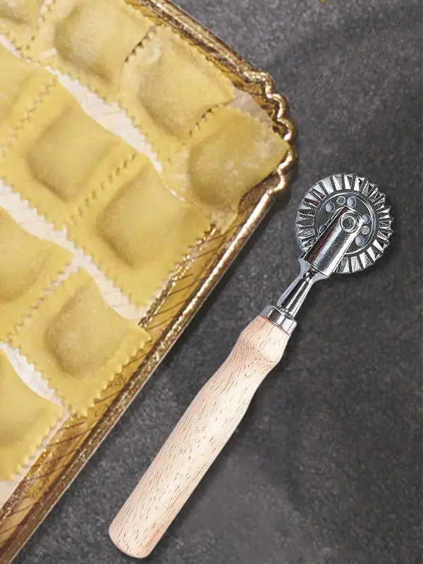 Pasta Cutter Wheel Stainless Steel Pizza Ravioli Pasta Dough Cutter Wheel Pastry Dough Crimper Kitchen Cutting Tools
