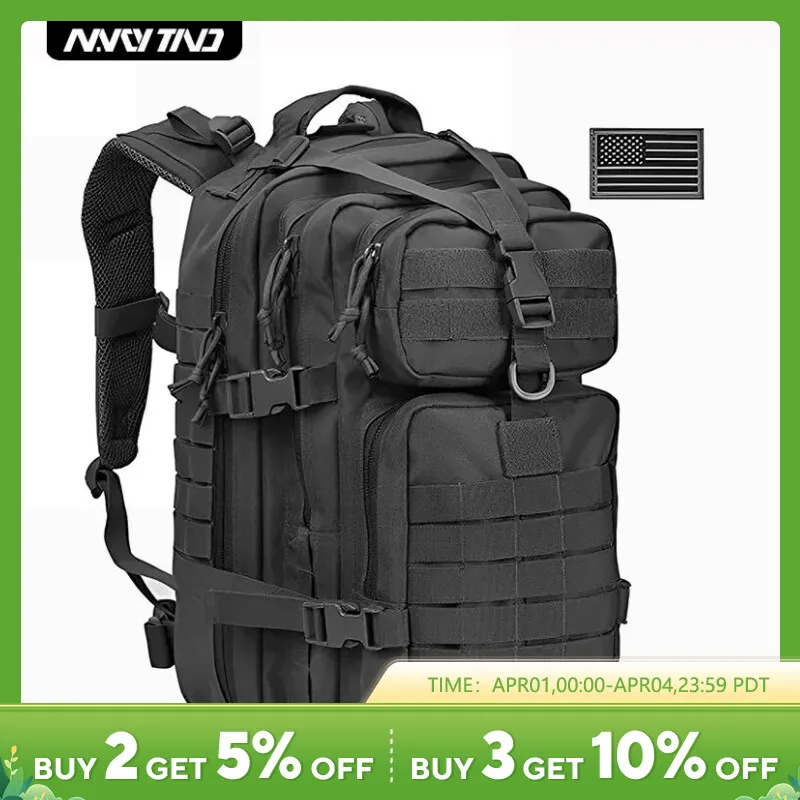 Sac à Dos Tactique Militaire - Bandoulière Molle - Camping Randonnée - Nylon Neuf