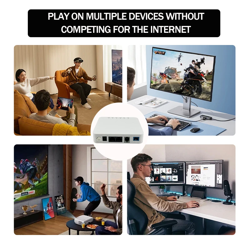 Small fiber optic equipment ONU XPON GPON EPON 1GE wide area network fiber optic communication equipment home office wifi router
