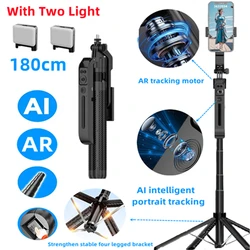 FANGTUOSI Enhanced Tripod Gimbal Stabilizer with Bluetooth Selfie Stick and AI Tracking Holder (Option 02)