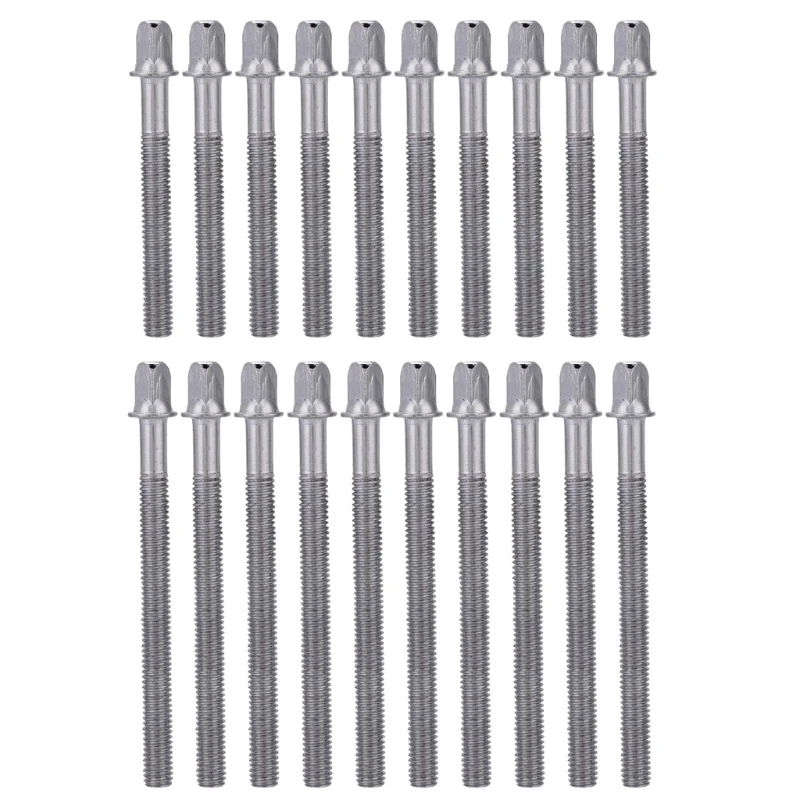 

25UC 10Pcs/pack Snare Drum Tension Lug Screws Drum Tight Tension Rods Drum Screws Set