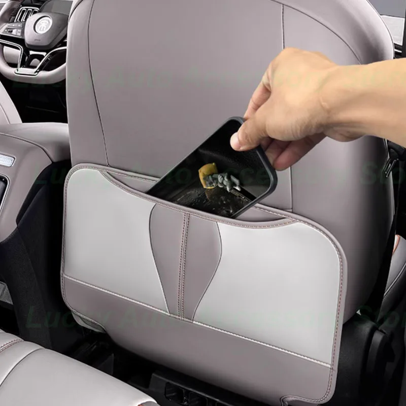 for BYD Song Pro DMI Car Rear Row Anti-kick Covers Seat Back Kick Protector Dirt-proof Leather Cover Interior Accessories