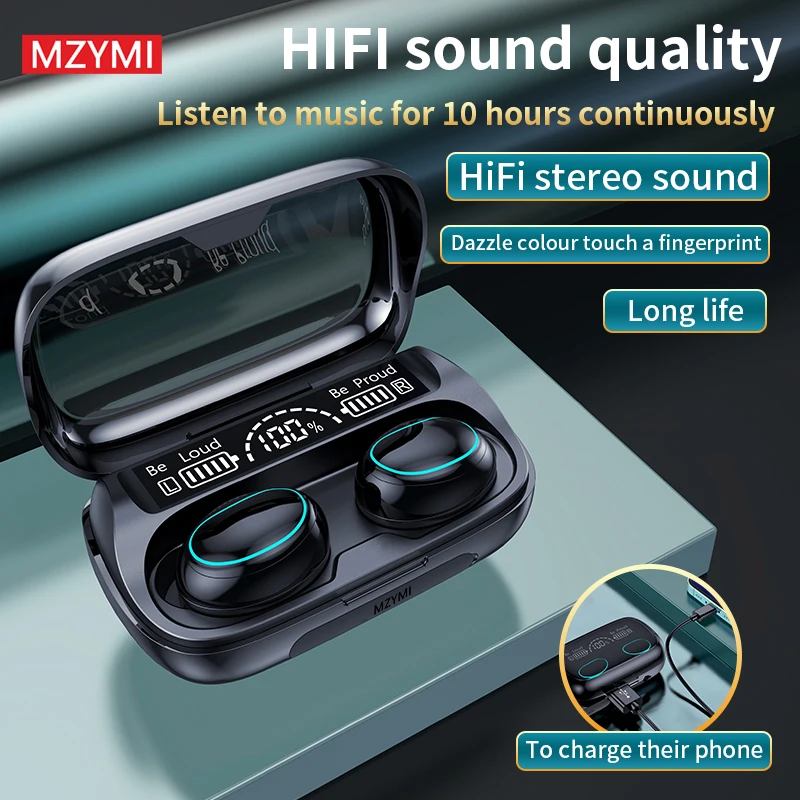 

Original mzymi G36 TWS Bluetooth Earphones Wireless Headphones Touch Control Earbuds with Mic Sports Wireless Bluetooth Headse