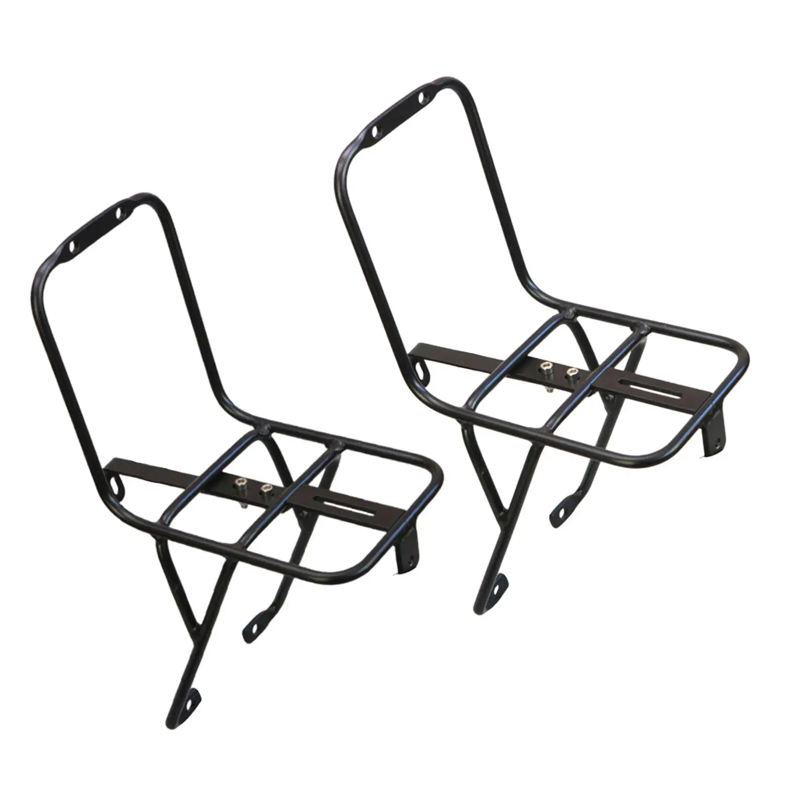 Bicycle Front Rack Aluminum Alloy Accessories Bike Front Carrier Rack for Long Distance Cycling Touring Travel Riding Black