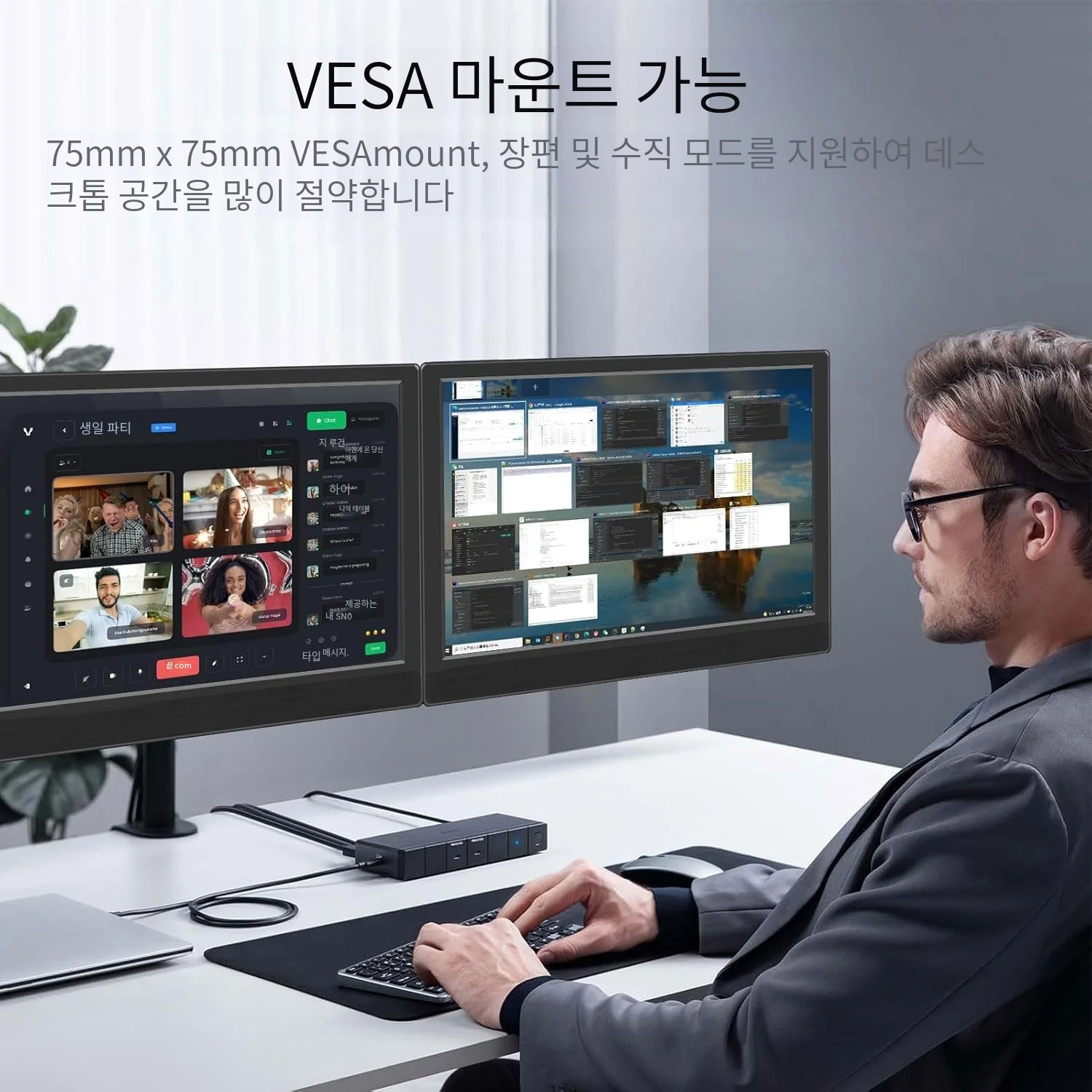 AHXJKA 11.6인치 휴대용 모니터 1366*768P IPS HD 16.9 1000.1 노트북, 휴대폰, TV, PS4/5용 Type-C 미니 HDMI를 통해 원라인 연결 가능