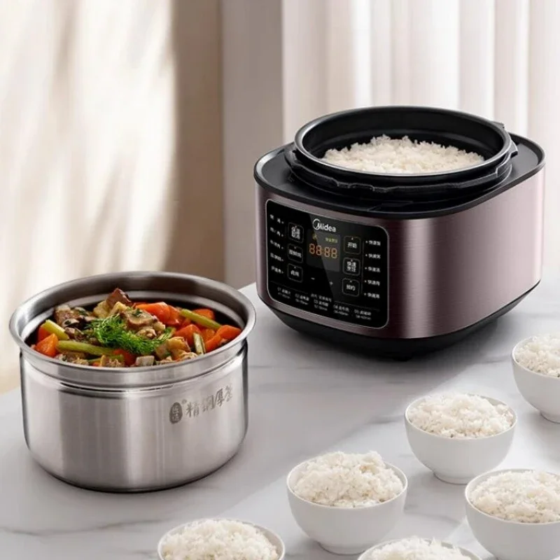 Midea 220V Double-bladder Electric Pressure Cooker 5L/6L Rice Cooker 70ka Steel Inner Potion Pressure Rice Cooker 2