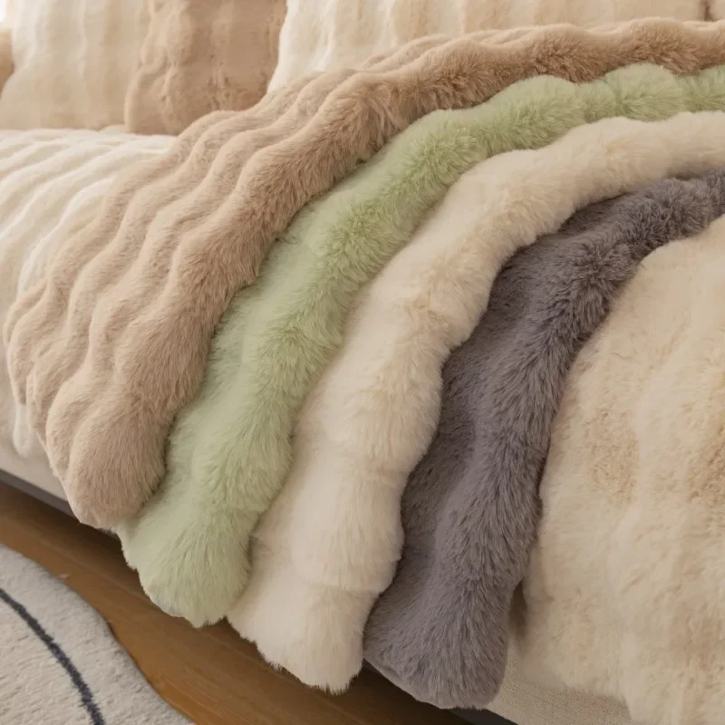 Thicken Plush Sofa Towel Nordic Universal Sofa Cover Non-Slip Combination Couch Covers Sofa Towel for Living Room Decor - Image 3