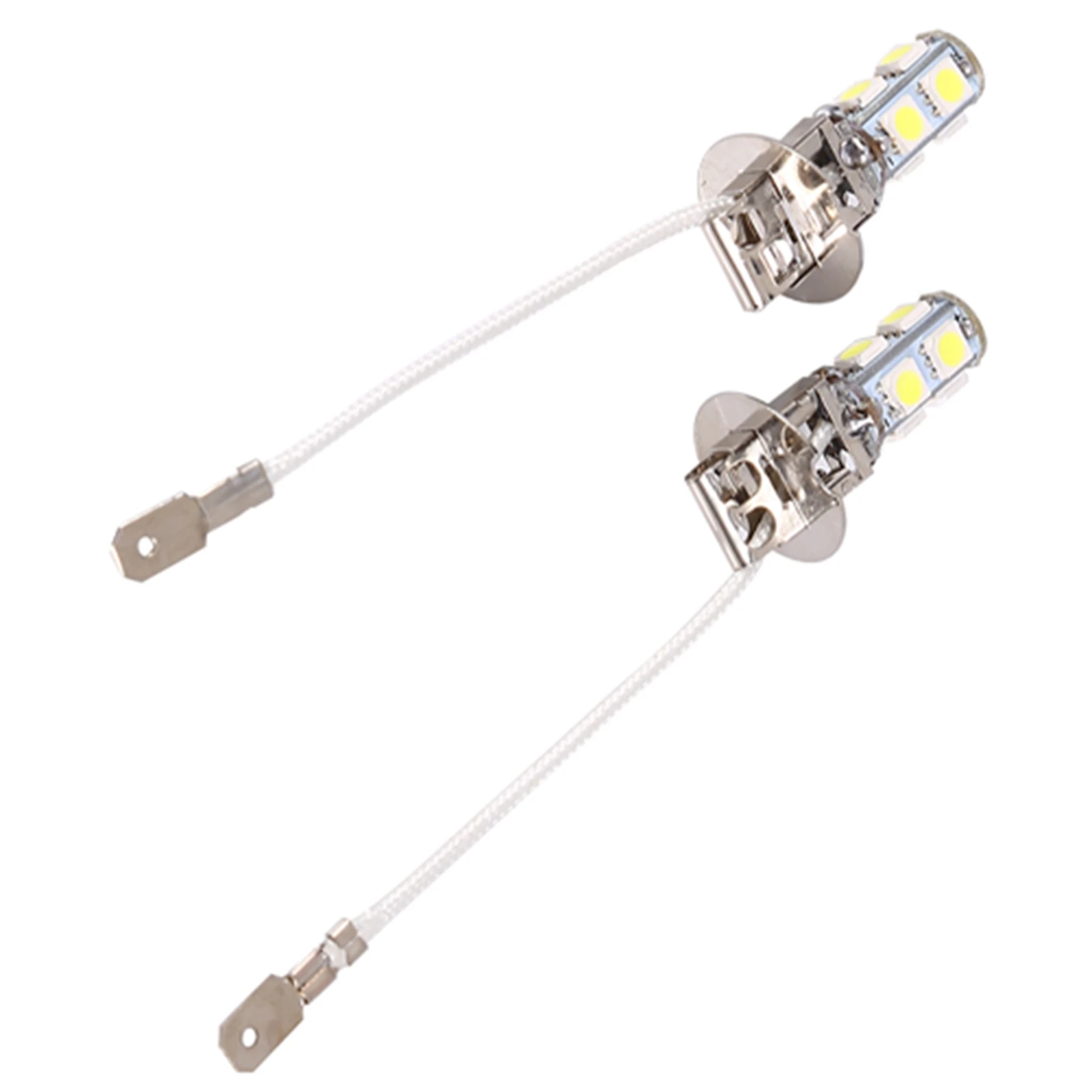 2x H3 5050 화이트 9 SMD LED DC12V 자동차 안개등 LED 전구 6500K 매우 밝음 설치가 용이 자동차 안개등 교체용