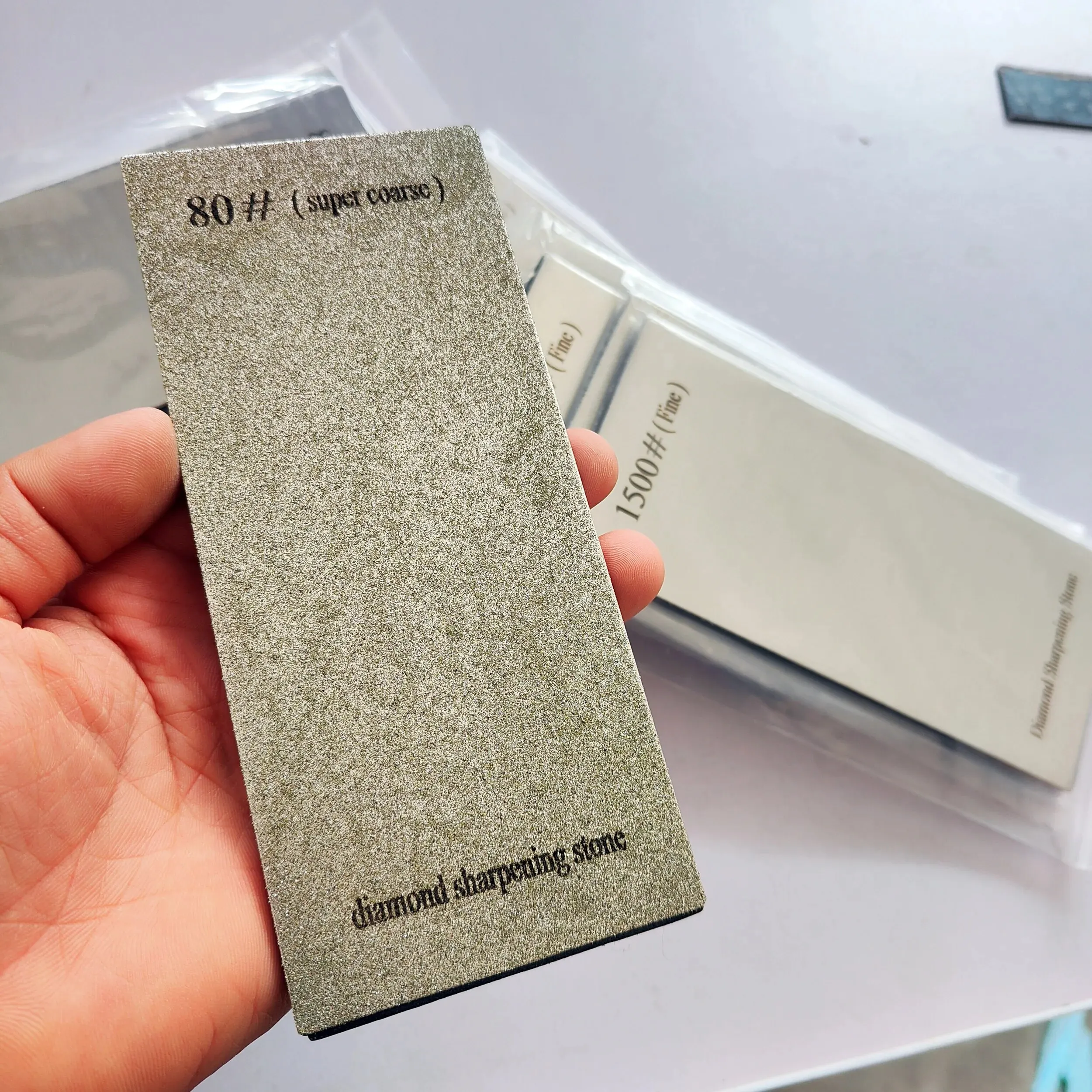 Premium Diamond Sharpening Stone with Non-Slip Base and Sponge