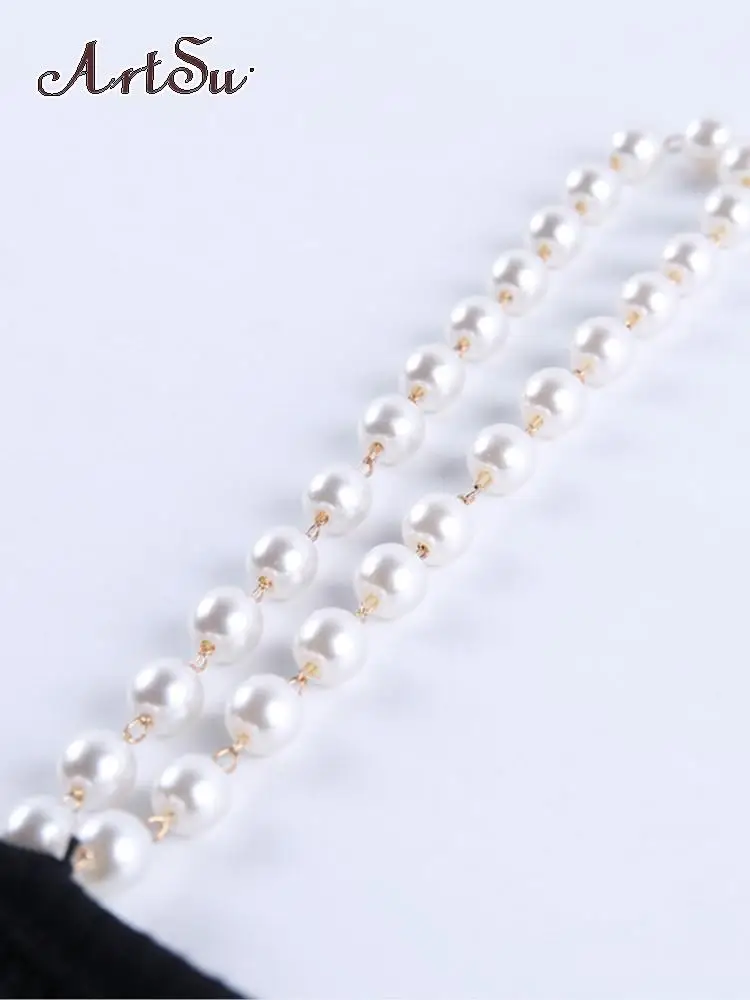 Shoulder Pearl Top | Top Pearl Straps | Top Women Pearl