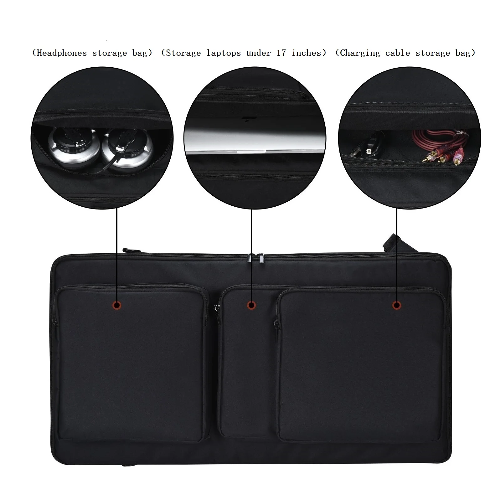 Carrying Case Bag Anti-Scratch Organizer Bag Adjustable Shoulder Strap High Capacity for Pioneer DDJ-FLX6 DDJ-SX DDJ-SX2 DDJ-SX3