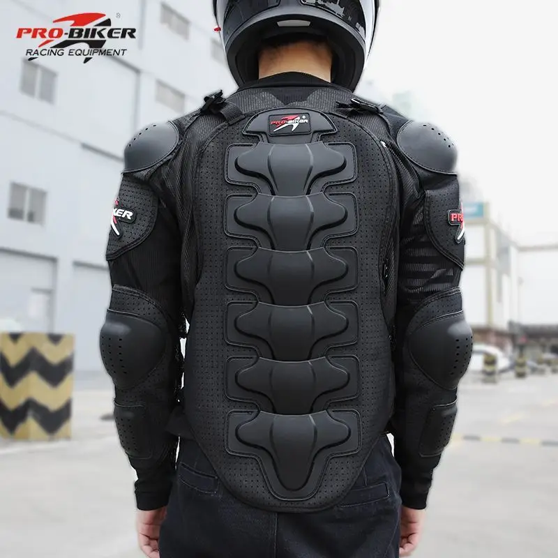 PRO-BIKE Motorcycle Jacket Body Armor Adults Moto Chest Back Protector Racing Body Motocross Motorbike Protective Equipment Gear