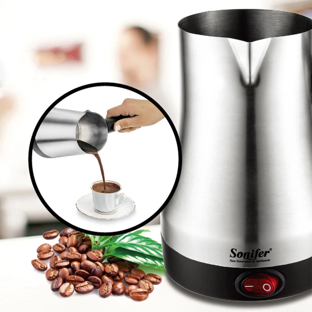 Turkish Coffee Machine Pot Stainless Steel Cezve for Electric Coffee Maker Portable Italian Mocha Hot Milk Jug For Gift Sonifer coffee maker espresso maker