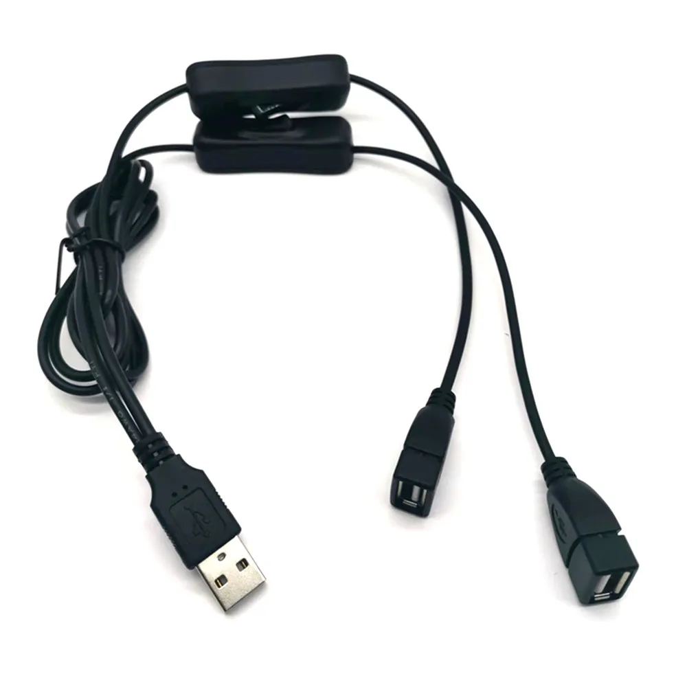 Cavo della scheda madre USB cavo di prolunga dell'intestazione USB 9pin 1 femmina a 2 maschio adattatore Splter a Y cavo schermato nero  7