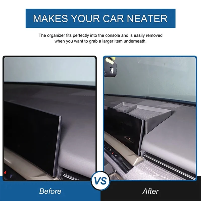 Center Console Dashboard Storage Box Screen Rear Organizer Tray Interior Accessories for BMW 5 Series G60