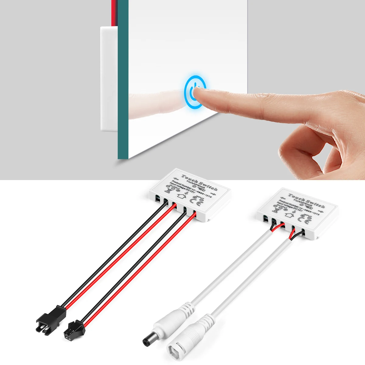 12V 5A 욕실 거울 LED 조광기 스위치 용량 성 CCT 조정 가능한 터치 센서 미러 조명 백라이트 장식