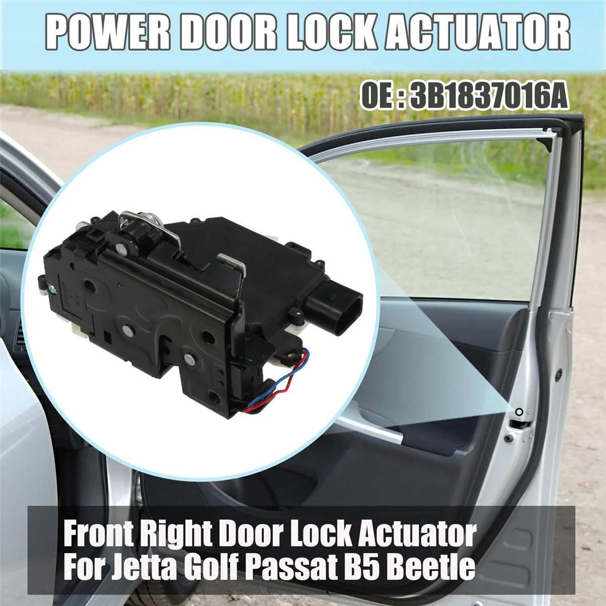 

Новый передний правый дверной замок для VW Jetta Golf Passat B5 Beetle 3B1837016A
