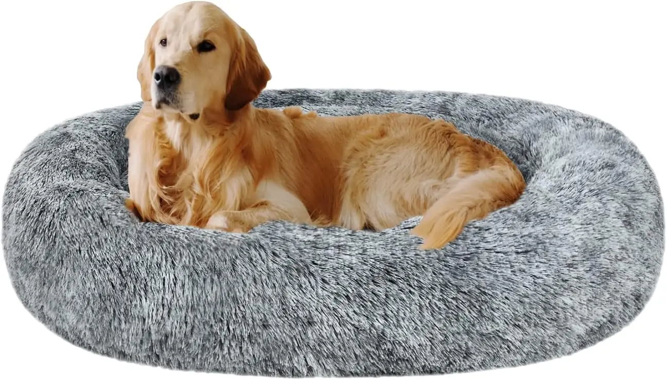 Oval Calming Donut Cuddler Bed for pets