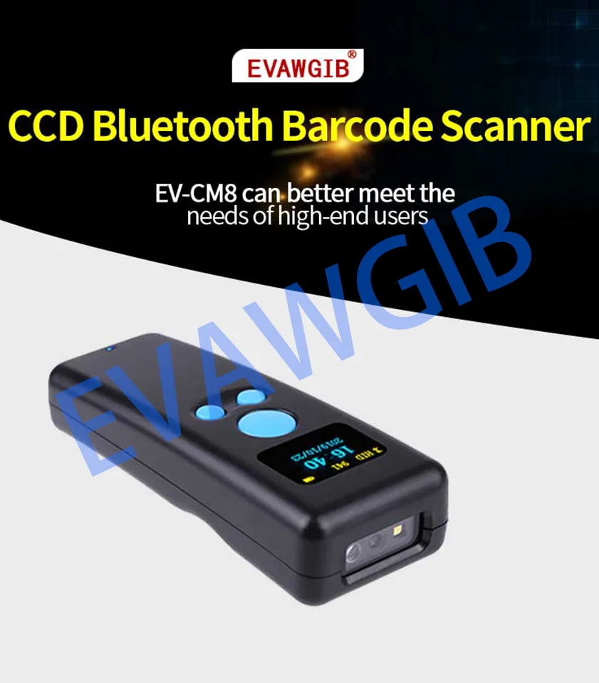 Evawgib Spedizione Gratuita Cm8/Jm8 Wireless 1D Laser/Ccd Lettore Di Codici A Barre Bluetooth Portatile Produttore Di Macchine Per La Scansione Dell'I