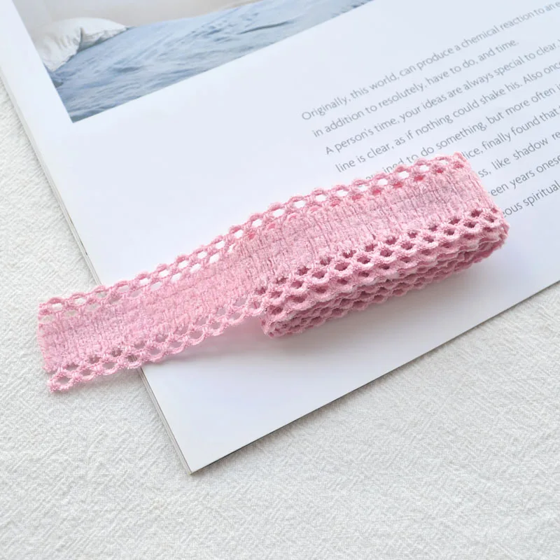 Hollow Lace Polyester Webbing Ribbon - 25MM, 1 Yard for DIY Hair Accessories & Head Jewelry