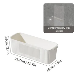 WORTHBUY Multifunctional Wall-Mounted Kitchen Storage Organizer & Shelf (D Style White)