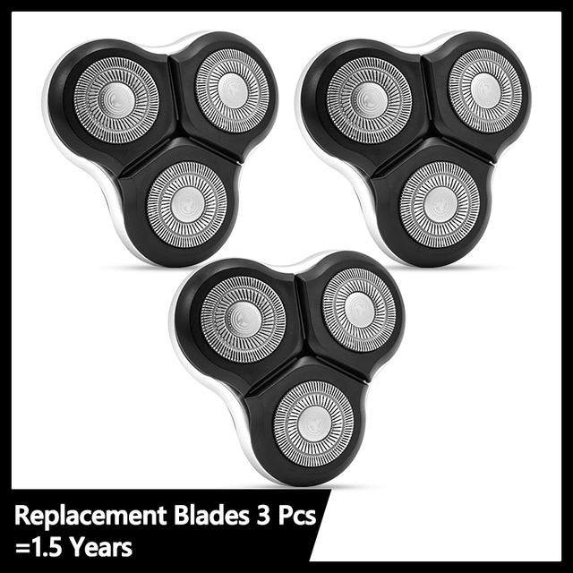 Replacement Blades Electric Shaver 3 Cutters Heads 4D Floating Shaving Head Waterproof Electric Razor For Mens Beard